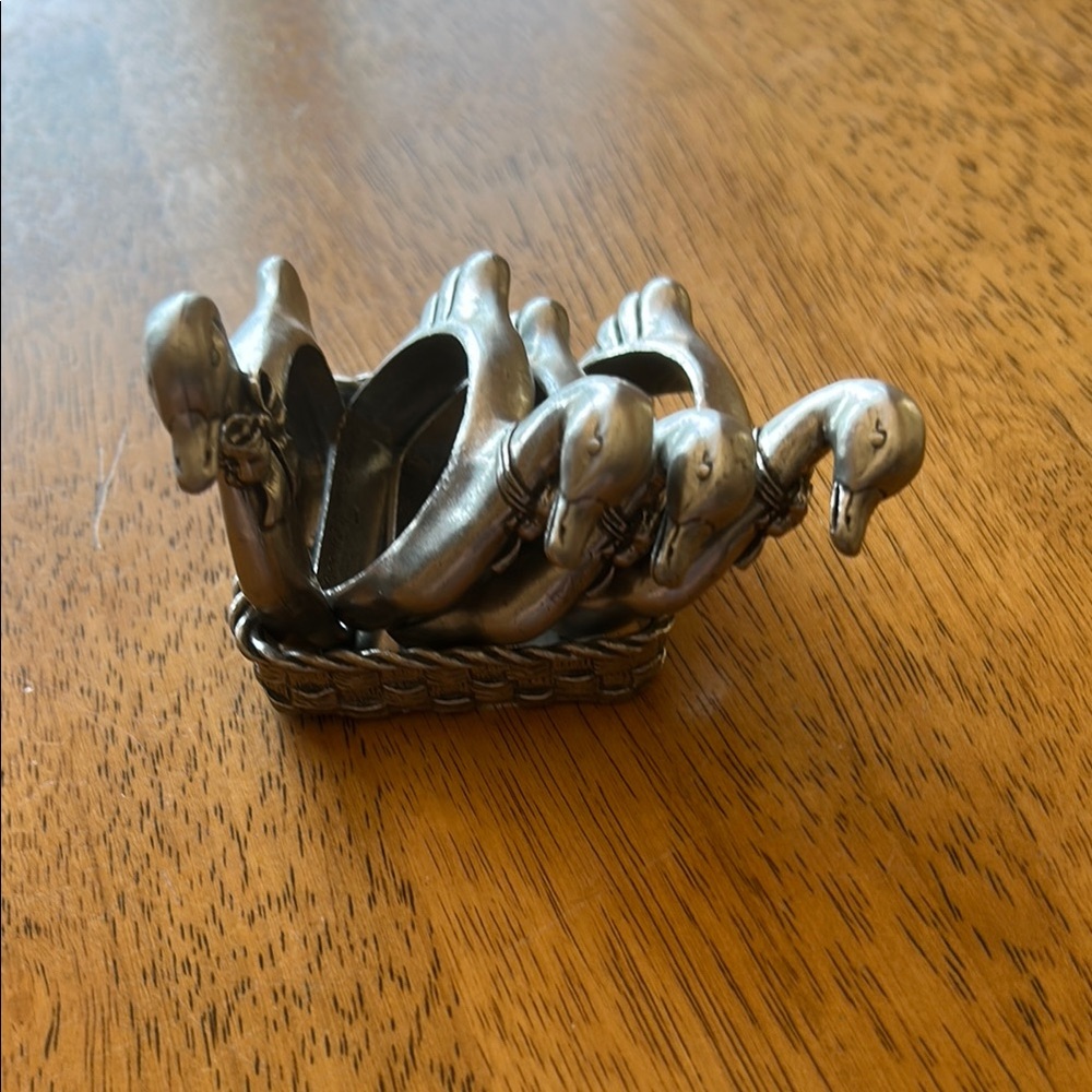 Silver Duck Napkin Holders